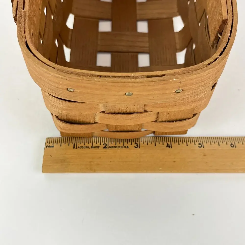 Peterboro Basket Co Small Storage Bicycle Basket with Leather Loop